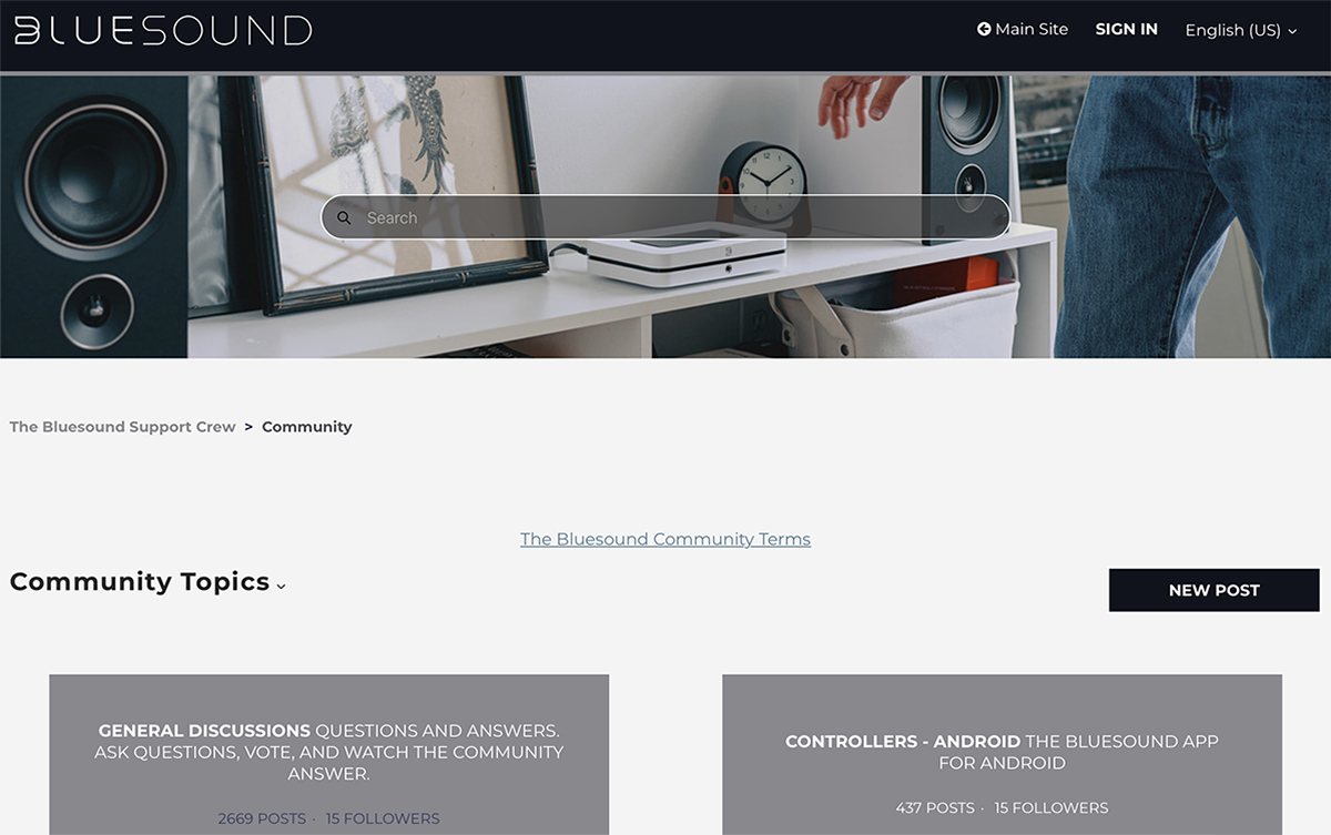 Bluesound test wall